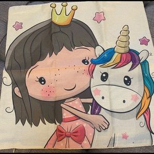Cute 🦄 unicorn magic pillow case flowers rainbow